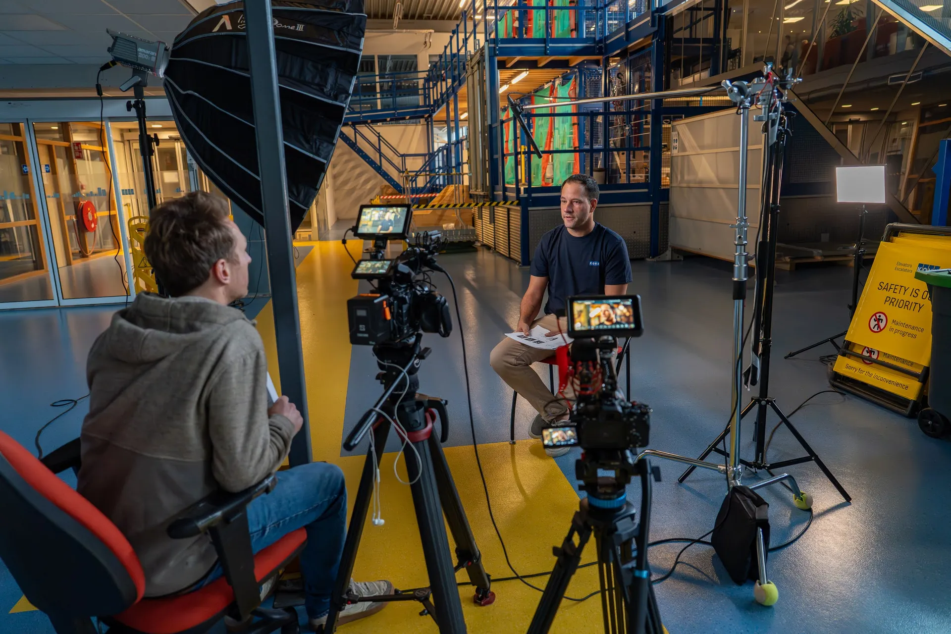 Professionele interview productie