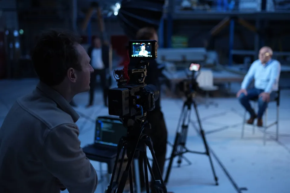 Productie crew op set